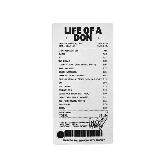 Life Of A Don Receipt Rug